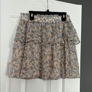 Vici Cream Tan Bubble Mini Skirt